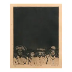 Benedicto Cabrera, Heroes of the Past, etching, 4/20