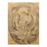 Ricarte Puruganan, Study, graphite on paper