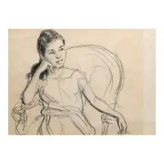 Fernando Amorsolo, Untitled, graphite on paper