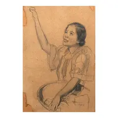 Fernando Amorsolo, Untitled, graphite on paper