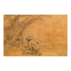 Fernando Amorsolo, Untitled, graphite on paper
