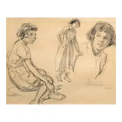 Fernando Amorsolo, Untitled, graphite on paper