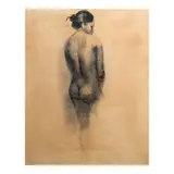 Vicente Manansala, Nude, charcoal on paper