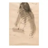 Vicente Manansala, Nude, watercolor and ink on paper