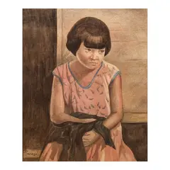 Pablo Amorsolo, Portrait, watercolor on paper