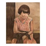 Pablo Amorsolo, Portrait, watercolor on paper