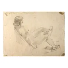 Cesar Legaspi, Nude, graphite on paper