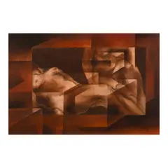 Justin Nuyda, Nude, oil on canvas