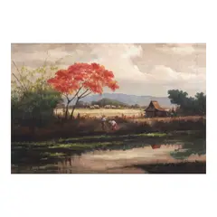 Untitled by Cesar Buenaventura, oil on canvas, sold Jan 2026