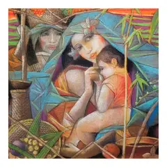 Tam Austria, Mag-Anak, oil on canvas