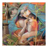 Tam Austria, Mag-Anak, oil on canvas