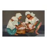 Oscar Salita, Women of Pateros, oil on canvas