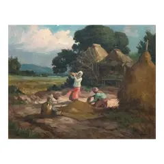 Miguel Galvez, Harvest, oil on canvas