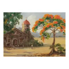 Isidro Ancheta, Arbol De Fuego (Fire Tree), oil on canvas