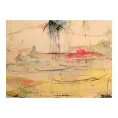 Lake Ecos by Romeo Tabuena, watercolor on paper, sold Jan 2026