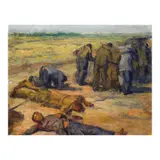 Dominador Castañeda, Death March (Capas), oil on canvas