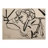 Untitled by Federico Aguilar Alcuaz, pen and ink on paper, sold Jan 2026