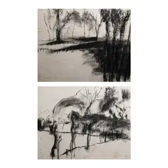 Untitled by Angelito Antonio, b.) Asymmetry<br> signed and dated 2003 (lower right)<br> oil on paper<br> 22” x 28” (56 cm x 71 cm), sold Jan 2026