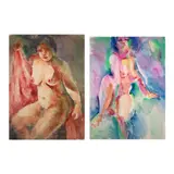 Florencio Concepcion, Untitled, b.) Nude<br> signed (lower left)<br> watercolor on paper<br> 30” x 22” (76 cm x 56 cm)<br>