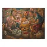 Felix Amoncio, Balut Vendors, oil on canvas