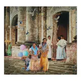 Dante Hipolito, Ladies at the Cathedral, oil on canvas