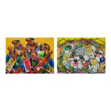Two Artworks, Untitled, E. Catampongan<br> b.) Market Scene<br> signed (lower left)<br> oil on canvas<br> 36” x 48” (91 cm x 122 cm)