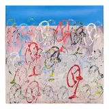Rene Robles, Rainbow Fans, oil on canvas