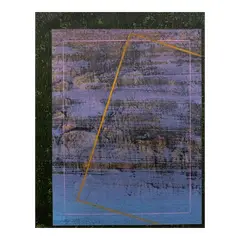 Nestor Vinluan, Reflection with Ochre & Magenta, mixed media