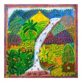 Lorna Revilla Montilla, Untitled (Landscape with Waterfall, Mindoro), acrylic on board