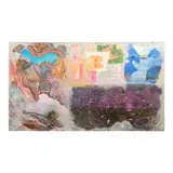 Catalina Africa, Realm of the Archetypes/ Inner World Arrangements, acrylic, oil stick, spray paint, gold leaf on canvas