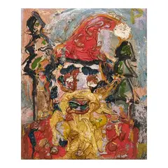 Pow Martinez, Santa, oil on canvas