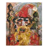 Pow Martinez, Santa, oil on canvas