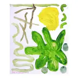 Pow Martinez, Cave Paintings 9, watercolor on paper
