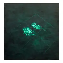 Gerardo “Gerry” Tan, Untitled (Green Objects Left Behind by People Crossing Borders for Greener Pastures), oil on canvas