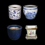 Four Oriental Planters, Untitled, c.) H: 16” (41 cm) <br /> D: 19” (48 cm)<br /><br />