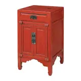 A Lacquered Oriental Side Cabinet, Untitled, hardwood, brass details