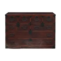 A Tansu Chest, Untitled, hardwood and veneered wood