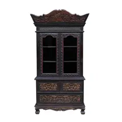 An Oriental Cabinet, Untitled, polychromed hardwood
