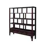 An Oriental Bookshelf or Open Cabinet, Untitled, hardwood