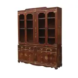 Untitled by A Circa 1950’s Oriental Cupboard and hutch, hardwood and veneered wood, sold Jan 2026