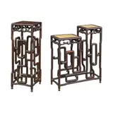 Two Qing Dynasty Oriental Pedestals, Untitled, rosewood