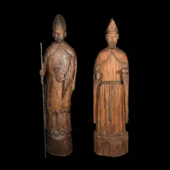 Two Santos de Bulto, Untitled, b.) molave<br> H: 26 1/2” (67 cm)<br> L: 7 1/2” (19 cm)<br> W: 6” (15 cm)
