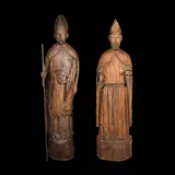 Two Santos de Bulto, Untitled, b.) molave<br> H: 26 1/2” (67 cm)<br> L: 7 1/2” (19 cm)<br> W: 6” (15 cm)