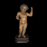 Untitled by A 19th Century de Bulto of the Niño Jesus, hardwood, sold Jan 2026