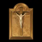 Untitled by An Early 1900’s Ivory Corpus on a Wooden Plaque, sold Jan 2026