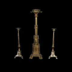 Three Candeleros, Untitled, brass