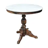 Untitled by A Turn-of-The-Century Marble Top Table, kamagong, marble, sold Jan 2026