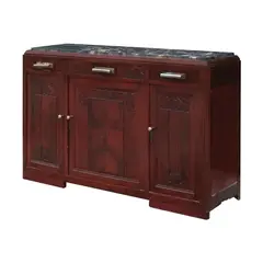 Untitled by A Circa 1930’s Marble Top Side Board, french wood and marble, sold Jan 2026