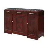 A Circa 1930’s Marble Top Side Board, Untitled, french wood and marble