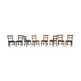 Eight Dining Chairs, Untitled, narra with bone inlay